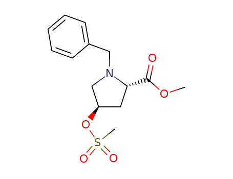 L-Proline, 4-[(methylsulfonyl)oxy]-1-(phenylmethyl)-, methyl ester, trans-