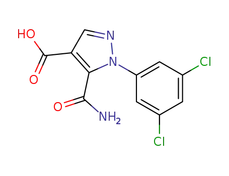 5-carbamoyl-1-(3,5-dichlorophenyl)-1H-pyrazole-4-carboxylic acid