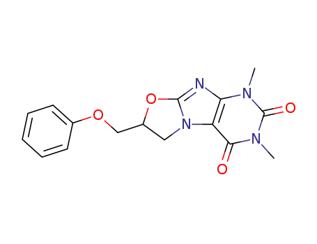 1,3-dimethyl-2,4-dioxo-7-phenoxymethyl-1,2,3,4,6,7-hexahydrooxazolido<2,3-f>purine