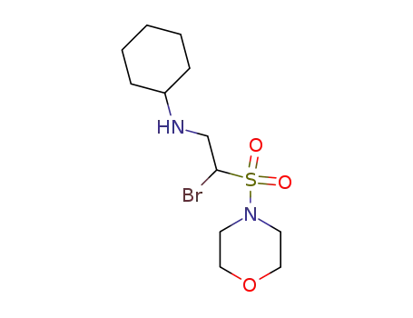 Molecular Structure of 87975-17-5 (Morpholine, 4-[[1-bromo-2-(cyclohexylamino)ethyl]sulfonyl]-)