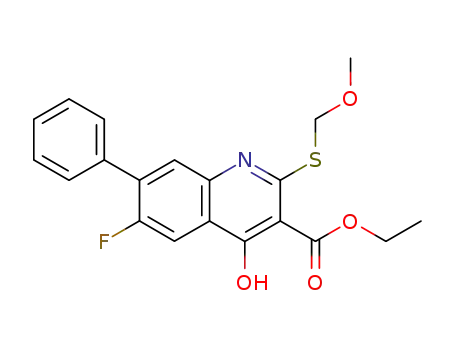 3-Quinolinecarboxylic acid,
6-fluoro-4-hydroxy-2-[(methoxymethyl)thio]-7-phenyl-, ethyl ester