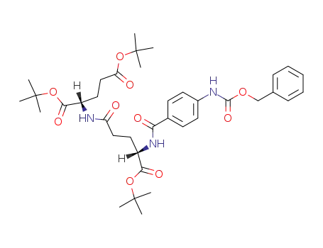 Molecular Structure of 117559-38-3 (tri-tert-butyl N-<N-<4-<(benzyloxycarbonyl)amino>benzoyl>-L-γ-glutamyl>-L-glutamate)
