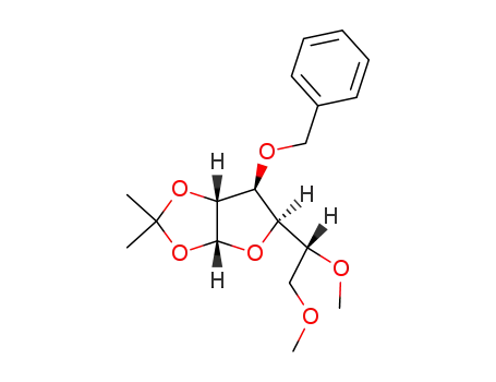 Molecular Structure of 39798-98-6 (<i>O</i><sup>3</sup>-benzyl-<i>O</i><sup>1</sup>,<i>O</i><sup>2</sup>-isopropylidene-<i>O</i><sup>5</sup>,<i>O</i><sup>6</sup>-dimethyl-α-D-glucofuranose)