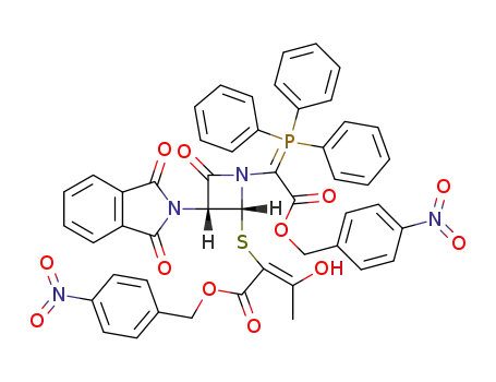 (Z)-2-{(2R,3R)-3-(1,3-Dioxo-1,3-dihydro-isoindol-2-yl)-1-[(4-nitro-benzyloxycarbonyl)-(triphenyl-λ<sup>5</sup>-phosphanylidene)-methyl]-4-oxo-azetidin-2-ylsulfanyl}-3-hydroxy-but-2-enoic acid 4-nitro-benzyl ester
