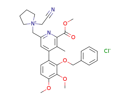 1-[4-(2-Benzyloxy-3,4-dimethoxy-phenyl)-6-methoxycarbonyl-5-methyl-pyridin-2-ylmethyl]-1-cyanomethyl-pyrrolidinium; chloride