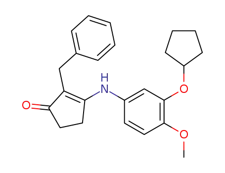2-benzyl-3-(3-cyclopentyloxy-4-methoxyanilino)-2-cyclopenten-1-one