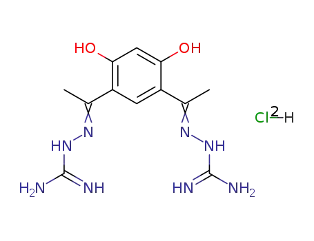 Hydrazinecarboximidamide,
2,2'-[(4,6-dihydroxy-1,3-phenylene)diethylidyne]bis-, dihydrochloride