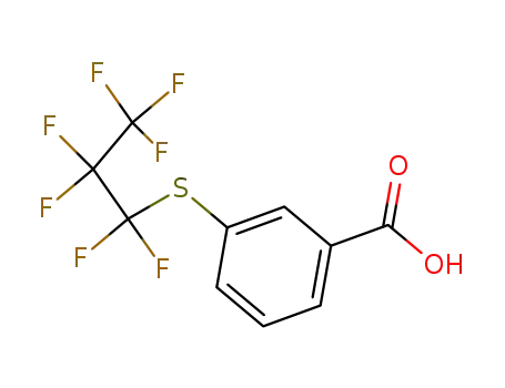 Molecular Structure of 79865-60-4 (Benzoic acid, 3-[(heptafluoropropyl)thio]-)