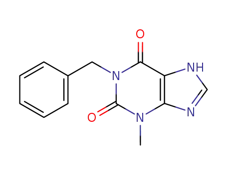 Molecular Structure of 120642-81-1 (1H-Purine-2,6-dione, 3,7-dihydro-3-methyl-1-(phenylmethyl)-)