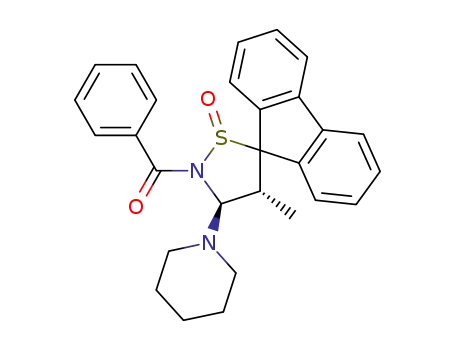 2'-benzoyl-4'<i>t</i>-methyl-3'<i>r</i>-piperidin-1-yl-spiro[fluorene-9,5'-isothiazolidine] 1'ξ-oxide