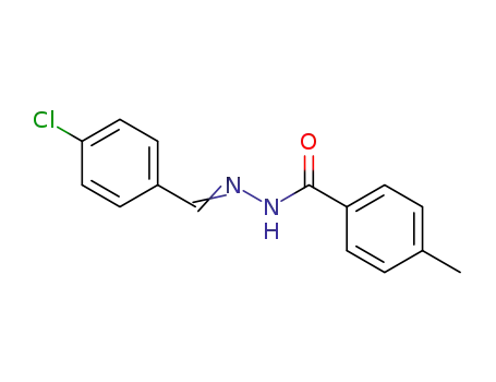 Molecular Structure of 51771-25-6 (p-Toluic acid N2-(4-chlorobenzylidene) hydrazide)