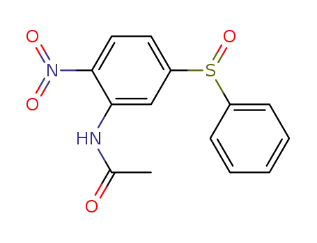 Molecular Structure of 54029-09-3 (Acetamide, N-[2-nitro-5-(phenylsulfinyl)phenyl]-)