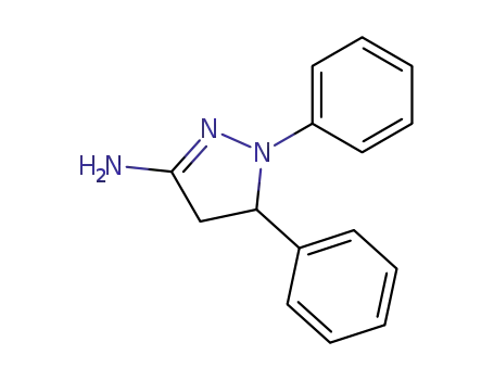 Molecular Structure of 5285-16-5 (1H-Pyrazol-3-amine, 4,5-dihydro-1,5-diphenyl-)