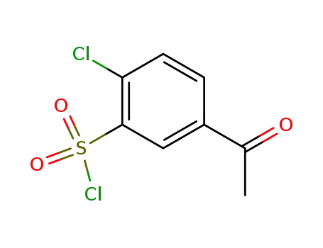 Molecular Structure of 3511-47-5 (Benzenesulfonyl chloride, 5-acetyl-2-chloro-)