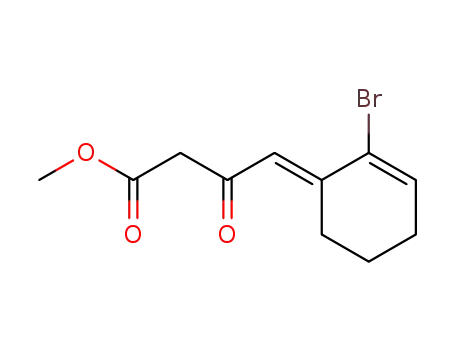 (E)-2-Bromo-1-<3-carbomethoxy-2-oxo-1-propylidene>-2-cyclohexene