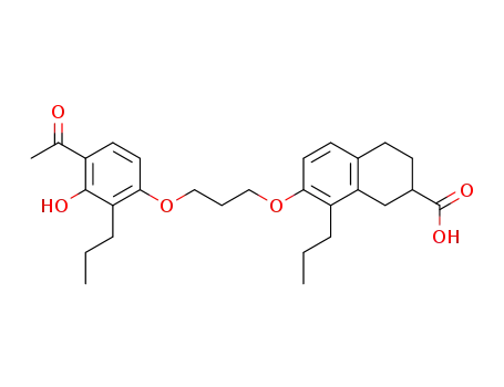 7-[3-(4-acetyl-3-hydroxy-2-propylphenoxy)propoxy]-1,2,3,4-tetrahydro-8-propyl-2-naphthalenecarboxylic acid