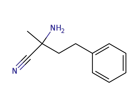 Molecular Structure of 96866-55-6 (2-Amino-2-methyl-4-phenylbutanenitrile)