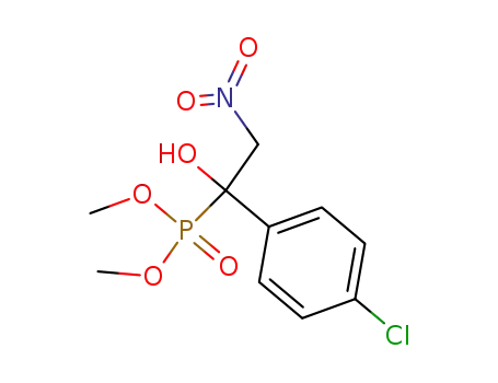 Molecular Structure of 141543-12-6 (Phosphonic acid, [1-(4-chlorophenyl)-1-hydroxy-2-nitroethyl]-, dimethyl
ester)