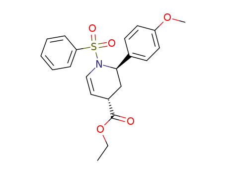 (2R<sup>*</sup>,4S<sup>*</sup>)-4-(ethoxycarbonyl)-2-(4'-methoxyphenyl)-1-(phenylsulfonyl)-1,2,3,4-tetrahydropyridine