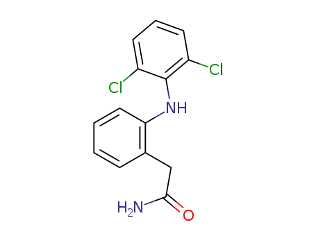 Molecular Structure of 21789-10-6 (Benzeneacetamide, 2-[(2,6-dichlorophenyl)amino]-)