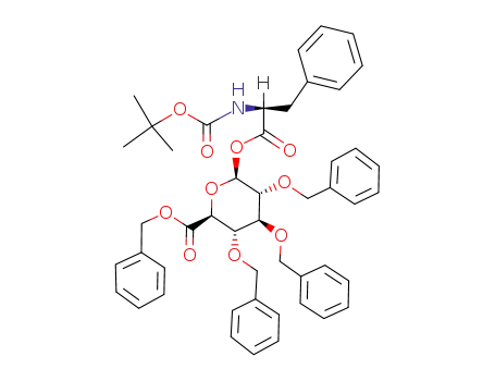 benzyl 2,3,4-tri-O-benzyl-1-O-<N-(tert-butoxycarbonyl)-L-phenylalanyl>-D-glucopyranuronate