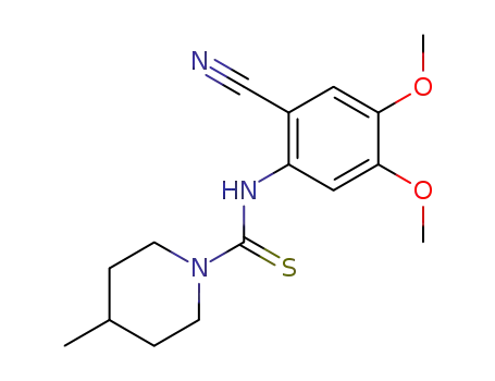 4-Methyl-piperidine-1-carbothioic acid (2-cyano-4,5-dimethoxy-phenyl)-amide