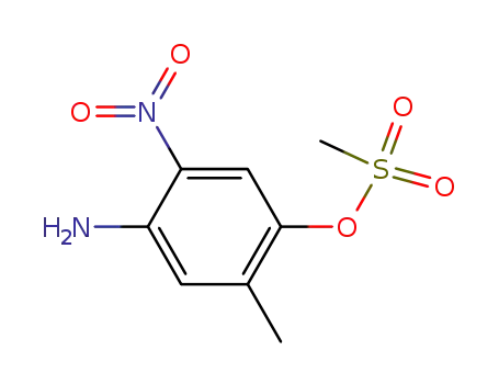 Molecular Structure of 65235-23-6 (Phenol, 4-amino-2-methyl-5-nitro-, methanesulfonate (ester))