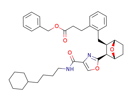 3-(2-{(1S,2R,3S,4R)-3-[4-(4-Cyclohexyl-butylcarbamoyl)-oxazol-2-yl]-7-oxa-bicyclo[2.2.1]hept-2-ylmethyl}-phenyl)-propionic acid benzyl ester