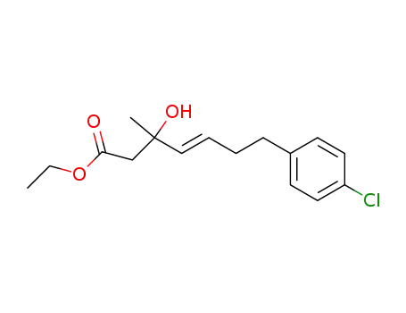 ethyl 7-(p-chlorophenyl)-3-hydroxy-3-methyl-trans-4-heptenoate