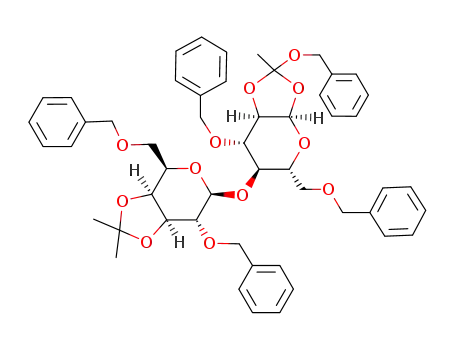 O-(2,6-Di-O-benzyl-3,4-O-isopropylidene-β-D-galactopyranosyl)-(1->4)-3,6-di-O-benzyl-1,2-O-(1-benzyloxyethylidene)-α-D-glucopyranose