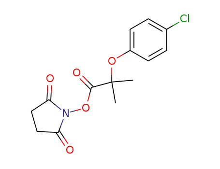 Molecular Structure of 40249-24-9 (2-(p-chlorophenoxy)-2-methyl-propionic acid succinimido ester)