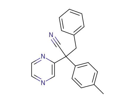 3-Phenyl-2-pyrazin-2-yl-2-p-tolyl-propionitrile