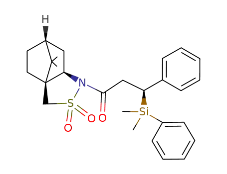 (S)-1-((1S,5R,7R)-10,10-Dimethyl-3,3-dioxo-3λ<sup>6</sup>-thia-4-aza-tricyclo[5.2.1.0<sup>1,5</sup>]dec-4-yl)-3-(dimethyl-phenyl-silanyl)-3-phenyl-propan-1-one