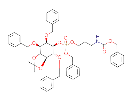 benzyl N-Cbz-3-amino-1-propyl 1-(2,3,6-tri-O-benzyl-4,5-O-isopropylidene-myo-inosityl) phosphate