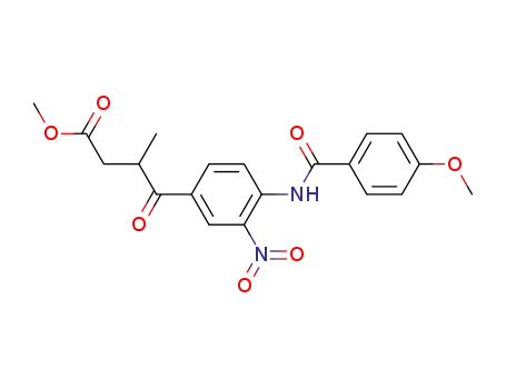 Methyl 4-(4-(4-methoxybenzamido)-3-nitrophenyl)-3-methyl-4-oxobutanoate