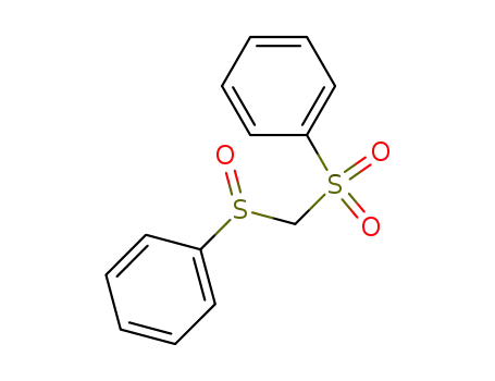 Molecular Structure of 54384-18-8 (PHENYLSULFINYL)(PHENYLSULFONYL)METHANE)