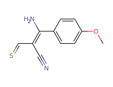 Molecular Structure of 124413-27-0 (3-amino-2-cyano-4'-methoxythiocinnamaldehyde)