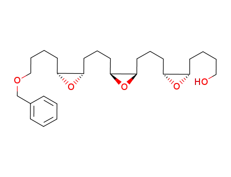 4-{(2S,3R)-3-[3-((2R,3S)-3-{3-[(2S,3R)-3-(4-Benzyloxy-butyl)-oxiranyl]-propyl}-oxiranyl)-propyl]-oxiranyl}-butan-1-ol