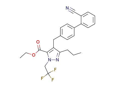 ethyl 4-<(2'-cyanobiphenyl-4-yl)methyl>-3-n-propyl-1-(2,2,2-trifluoroethyl)-1H-pyrazole-5-carboxylate