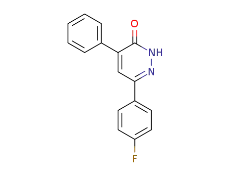 Molecular Structure of 116776-59-1 (6-(4-Fluoro-phenyl)-4-phenyl-2H-pyridazin-3-one)