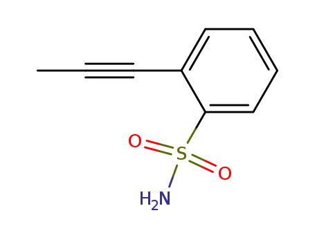 Molecular Structure of 89392-02-9 (Benzenesulfonamide, 2-(1-propynyl)- (9CI))