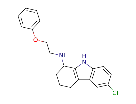 Molecular Structure of 121593-98-4 (N-(6-chloro-2,3,4,9-tetrahydro-1H-carbazol-1-yl)-N-(2-phenoxyethyl)amine)
