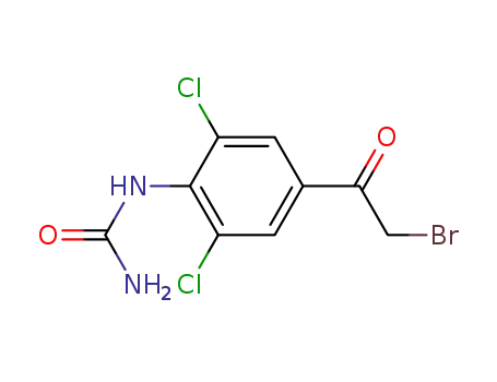Molecular Structure of 60677-38-5 (4-carbamoylamino-3,5-dichloro-α-bromoacetophenone)