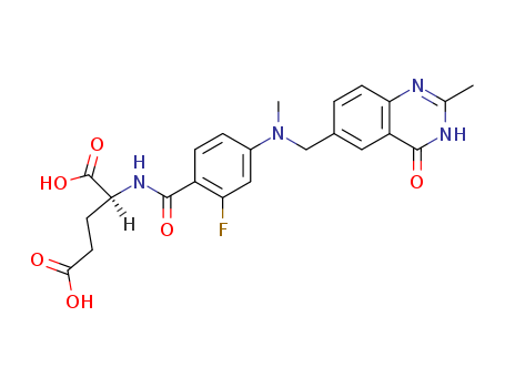 L-Glutamic acid, N-[4-[[(1,4-dihydro-2-methyl-4-oxo-6-quinazolinyl)methyl]methylamino]-2 -fluorobenzoyl]-