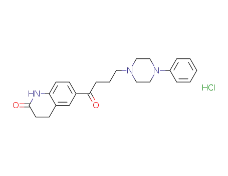2(1H)-Quinolinone, 3,4-dihydro-6-(1-oxo-4-(4-phenyl-1-piperazinyl)butyl)-, monohydrochloride