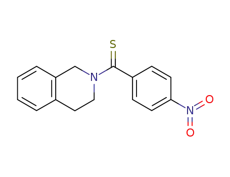 Molecular Structure of 122709-97-1 ((3,4-Dihydro-1H-isoquinolin-2-yl)-(4-nitro-phenyl)-methanethione)