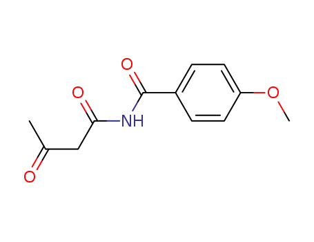 Molecular Structure of 77656-07-6 (4-Methoxy-N-(3-oxo-butyryl)-benzamide)