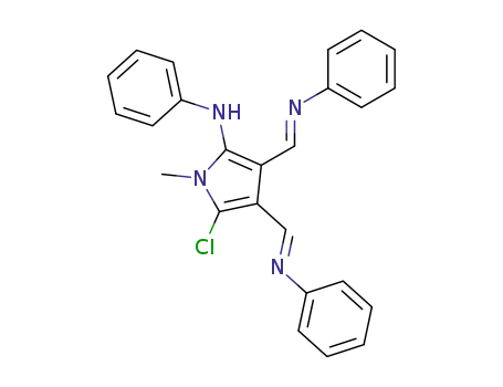 Molecular Structure of 80773-20-2 ({5-Chloro-1-methyl-3,4-bis-[(E)-phenyliminomethyl]-1H-pyrrol-2-yl}-phenyl-amine)