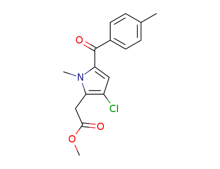 1H-Pyrrole-2-acetic acid, 3-chloro-1-methyl-5-(4-methylbenzoyl)-,  methyl ester