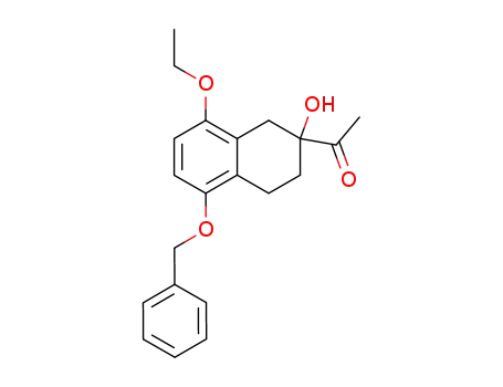 (+/-)-2-acetyl-5-benzyloxy-8-ethoxy-1,2,3,4-tetrahydronaphthalen-2-ol
